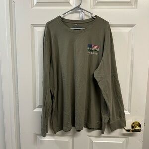 Life is Good Mens Long Sleeve Crusher Tee Land That I Love Green Size XXL